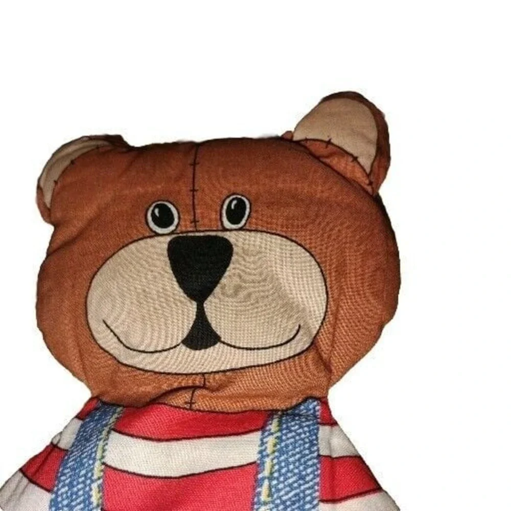 Vtg Handmade Baby Bear Plush Toy Pillow 10.5